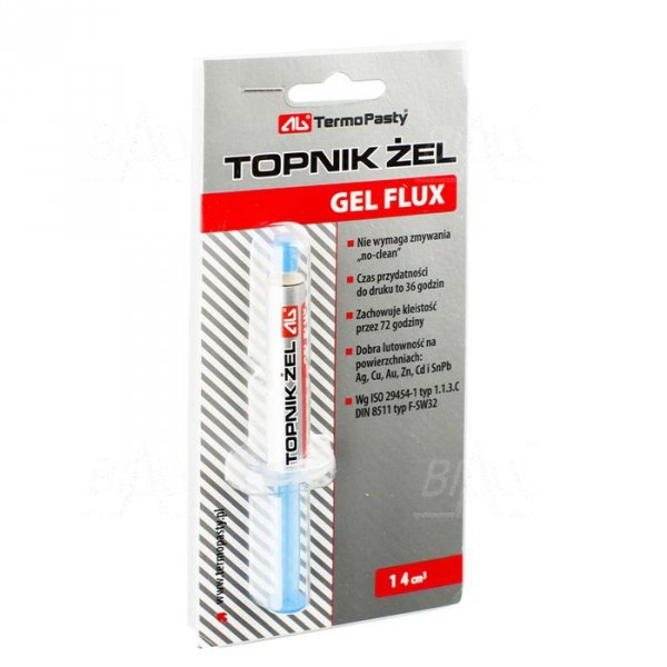 Topnik w żelu GelFlux kl.RMA 14cm3, strzykawka