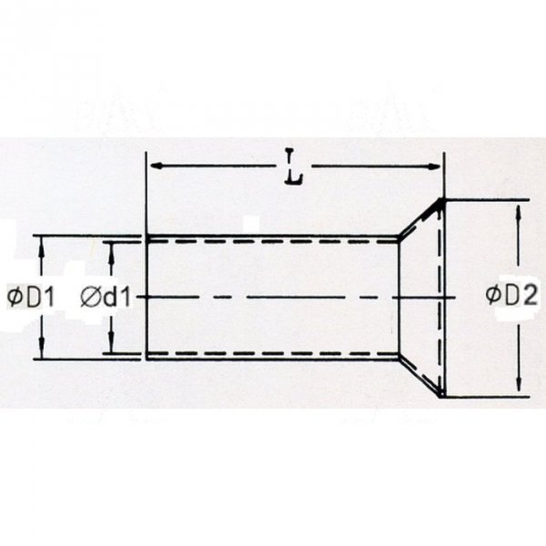 KRN250018 Tulejka nieizolow. 25,0mm2x18   100szt
