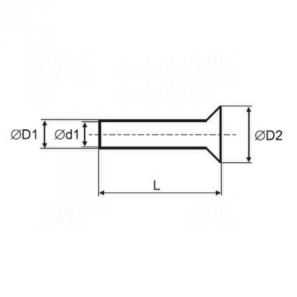 KRN025007 Tulejka nieizolow. 2,5mm2x7   100szt
