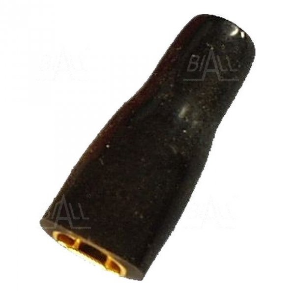 ZKF-2.5mm2-4.8BK Konektor żeński złocony, czarna osłona