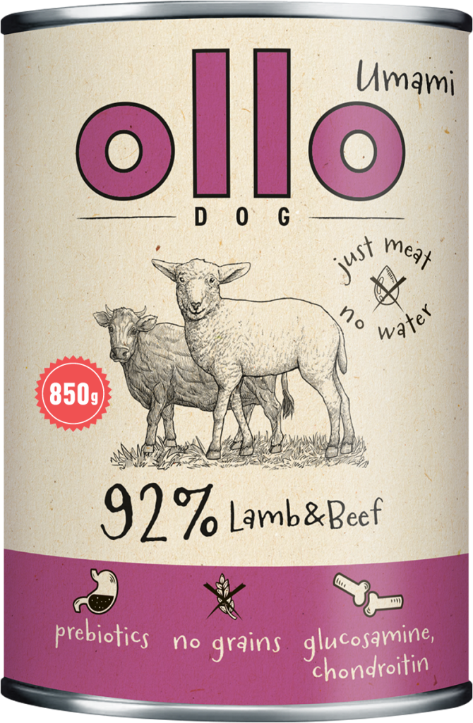 OLLO Umami Jagnięcina i Wołowina 850g Karma dla Dorosłych Psów  