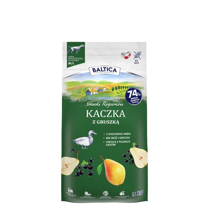 BALTICA SMAKI REGIONÓW Kaczka z gruszką M/L 3kg
