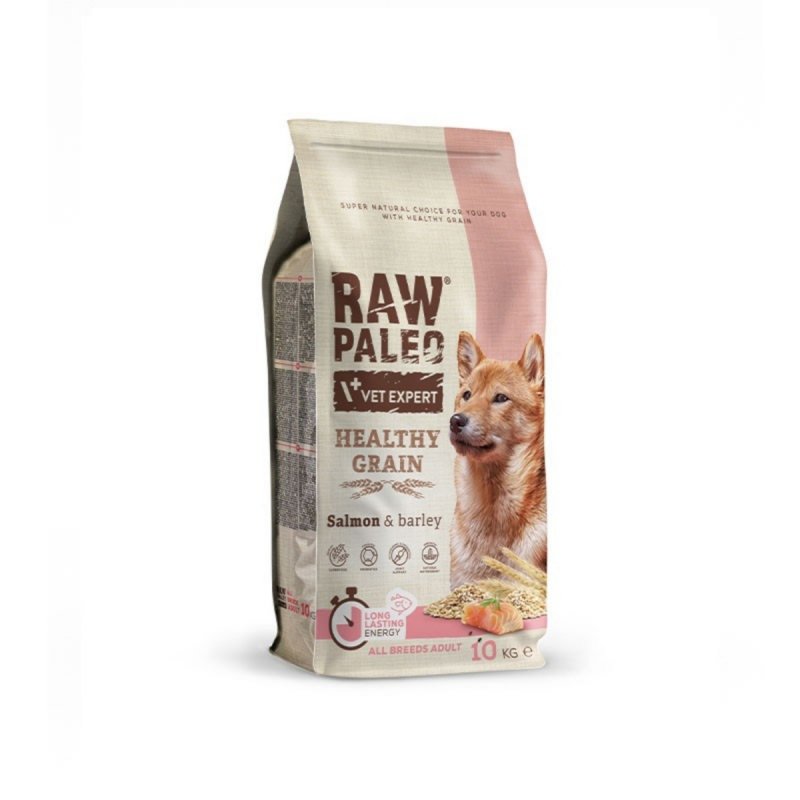 Raw Paleo Healthy Grain Salamon&amp;Barley Adult 10kg-karma sucha z łososiem 