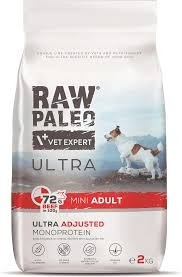 Raw Paleo Ultra Beef Mini Adult 2kg Karma Sucha z Wołowiną Dla Psów Dorosłych Ras Małych