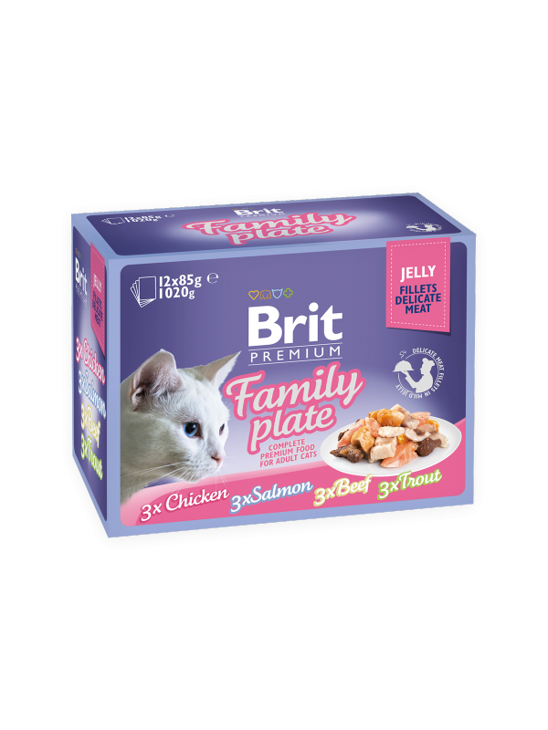 BRIT POUCH JELLY FILLET FAMILY PLATE 12x85g