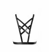 Bijoux Indiscrets Maze Net Cleavage Harness Black - Uprząż na klatkę piersiową