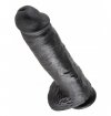 King Cock 11 Cock with Balls Black