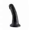 King Cock 6 Cock Black - Dildo czarne z przyssawką 15 cm