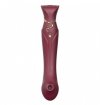Luksusowy Wibrator Zalo Legend Queen Set G-Spot Pulse Wave Vibrator Wine Red