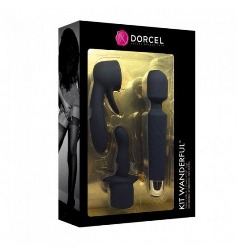 Marc Dorcel Kit Wanderful - masażer różdźka do ciała, zestaw czarny