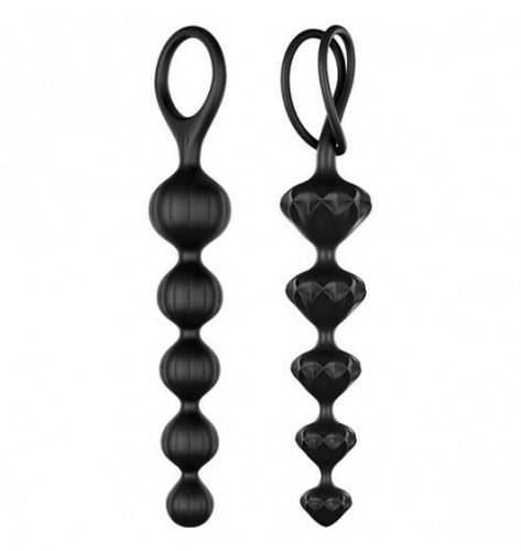 Satisfyer Beads - kulki analne (czarny)