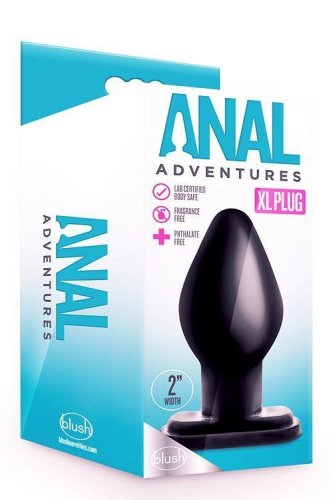 Blush Anal Adventures - Korek analny XL , czarny