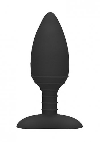Elegance Heating Anal Butt Plug Glow - wibrujący korek analny, podgrzewany czarny