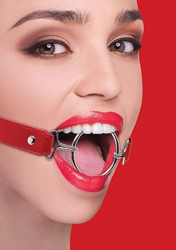 Ouch! Ring Gag XL Red - knebel do ust BDSM