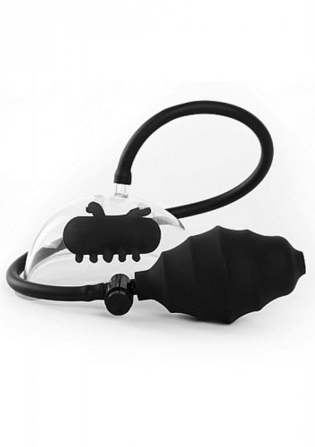 Ouch! Vibrating Pussy Pump Black - wibrująca pompka do waginy