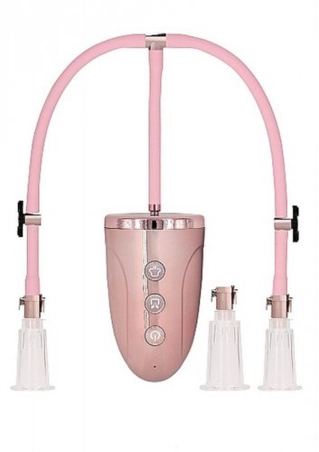 Shots Pumped  Automatic Rechargeable Clitoral & Nipple Pump Set - pompka do sutków i łechtaczki