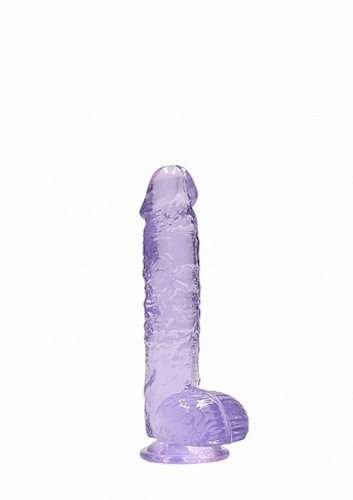 6 / 15 cm Realistic Dildo With Balls - Purple