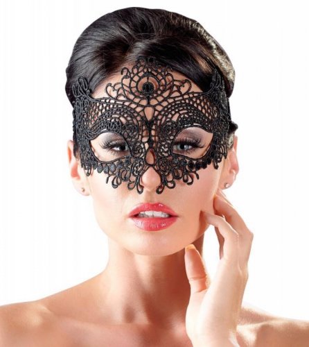 Cottelli Accessories Stickerei - haftowana erotyczna maska na oczy