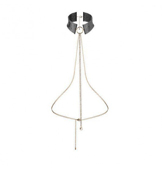 Bijoux Indiscrets Désir Métallique Collar - obroża z łańcuszków (czarna)