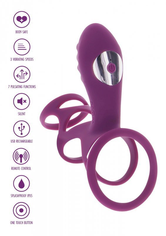 ToyJoy Sleeve C-Ring - wibrujący pierścien erekcyjny