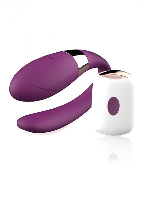 Boss Series V-Vibe Purple - wibrujące jajeczko dla par fioletowe sterowane bezprzewodowym pilotem
