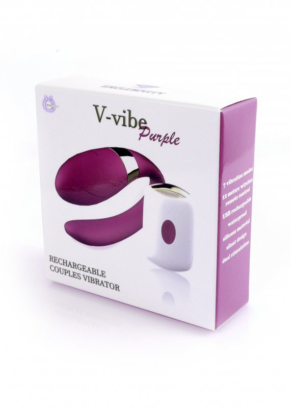 Boss Series V-Vibe Purple - wibrujące jajeczko dla par sterowane pilotem