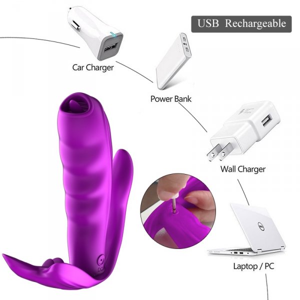 Stymulator-Silicone Panty Vibrator USB 7 Function / Heating