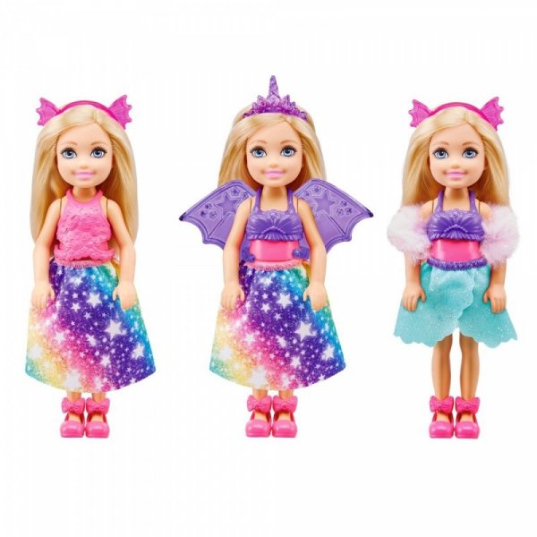 Lalka Barbie Chelsea Przebieranki + ubranka