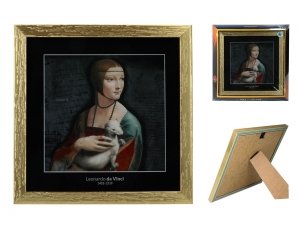 Obraz - Leonardo da Vinci - Dama z łasiczką 21x21
