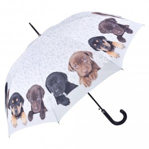 Szczeniaczki długi parasol ze skórzaną rączką