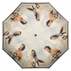 Dzikie konie - parasolka składana Von Lilienfeld