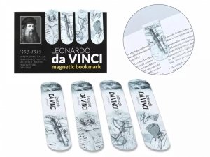 Komplet 4 zakładek magnetycznych - Leonardo da Vinci
