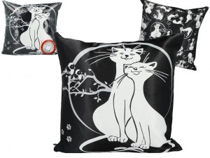 Poduszka z wypełnieniem - Zakochane koty