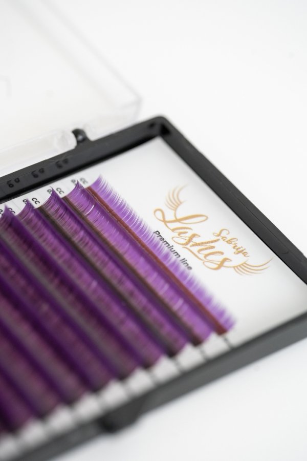 Kolorowe rzęsy ombre - PREMIUM LINE BY SABRIJA OMBRE VIOLET MIX CC/C/M 0,07