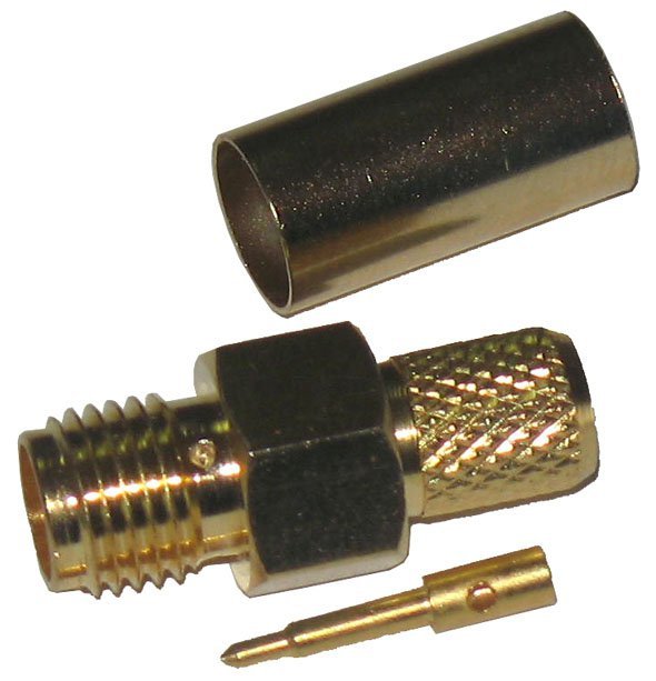WTY0601 Wtyk SMA-RP H155 (pin męski) zaciskany złoty