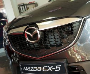 MAZDA CX-5 I KE 2012-2014 Nakładki na grill stal połysk