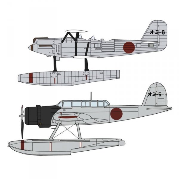 Hasegawa 02357 E7K1 Type 94 Model 1 Reconnaissance Seaplane & E13A1 Type Zero (Jake) Model 11 'Ominato Air Squadron'