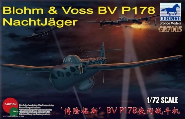 Bronco GB7005 Blohm &amp; Voss BV P178 NachtJäger 1:72 