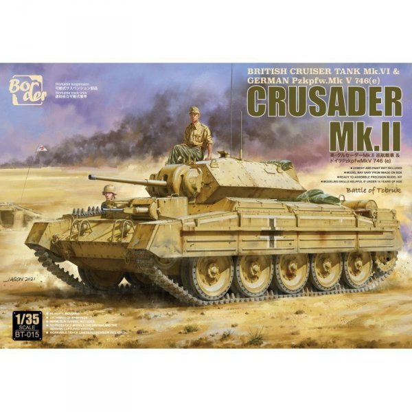 Border Model BT-015 British Cruiser Tank Mk.VI &amp; German Pzkpfw.Mk V 746(e) Crusader Mk.II