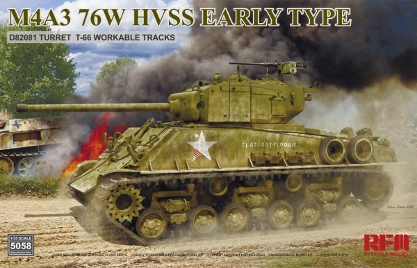RFM-5058 M4A3 76W HVSS Early type D82081 turret T - 66 1/35