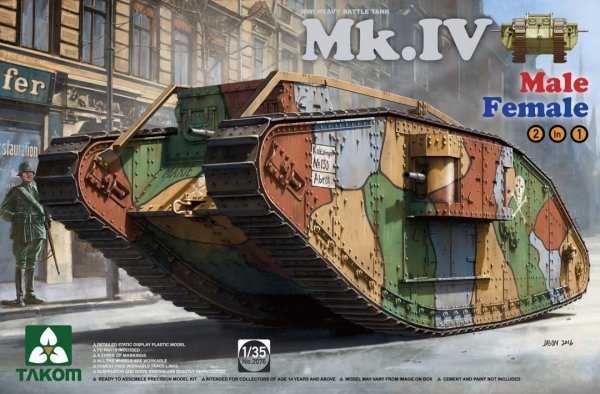 Takom 2076 WWI Heavy Tank MK.IV 2 in 1 1/35