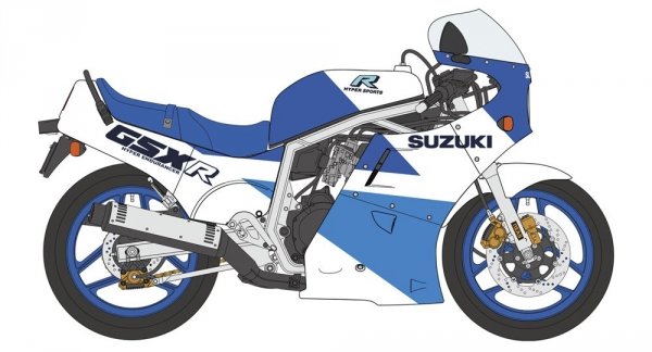 Hasegawa 21746 Suzuki GSX-R750(H) (GR71G) &quot;Blue/White Color&quot; (1987) 1/12
