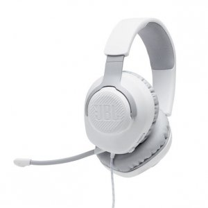 Słuchawki JBL QUANTUM 100 (białe, przewodowe, nauszne, gamingowe)