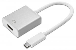 Adapter do kabli Maclean MCTV-841 (Micro USB typu C M - HDMI F; kolor biało-szary)