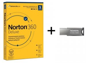 Norton 360 Deluxe 5D/12M BOX + ADATA UV250 32GB za 1 zł