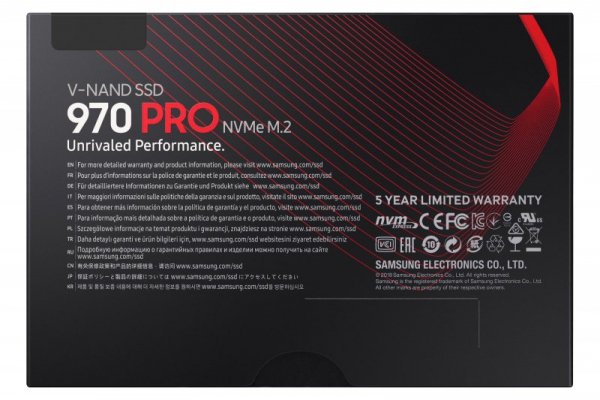 Dysk Samsung 970 PRO MZ-V7P1T0BW (1 TB ; M.2; NVMe 1.3, PCIe Gen3 x4)