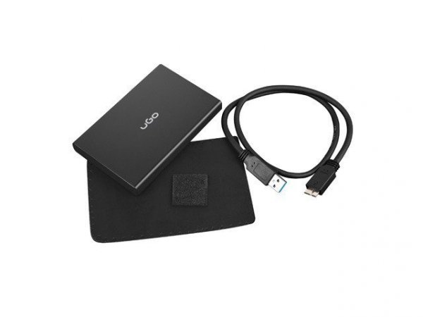 Obudowa na dysk UGO Marapi SL130 UKZ-1531 (2.5&quot;; Micro USB 3.0; Poliwęglan ABS; kolor czarny)