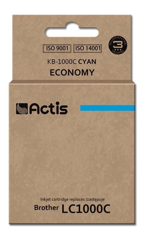 Tusz ACTIS KB-1000C (zamiennik Brother LC1000C/LC970C; Standard; 36 ml; niebieski)