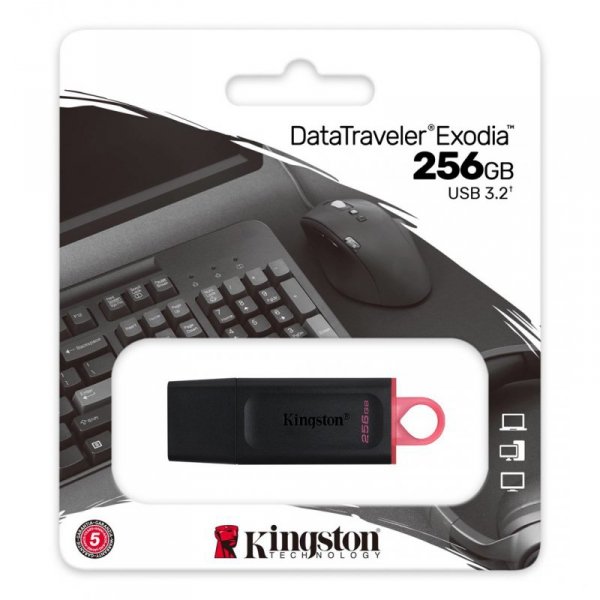 KINGSTON FLASH 256GB USB3.2 Gen1 DataTraveler Exodia (B+P)