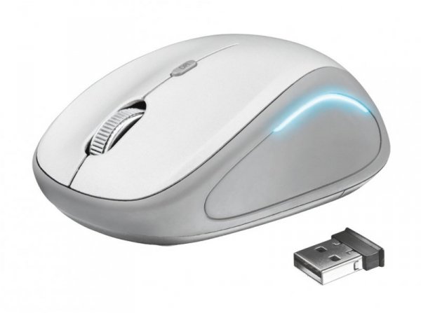 Mysz Trust Yvi FX 22335 (optyczna; 1600 DPI; kolor biały)